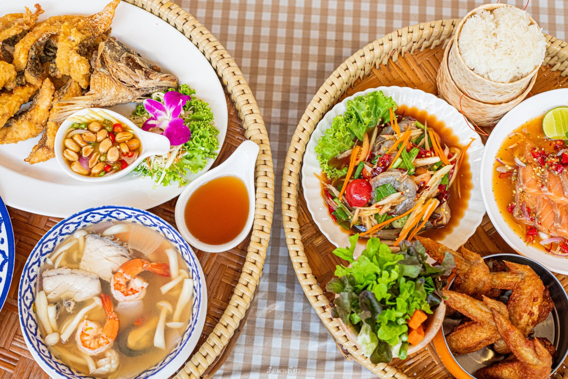 Authentic Thai food spread